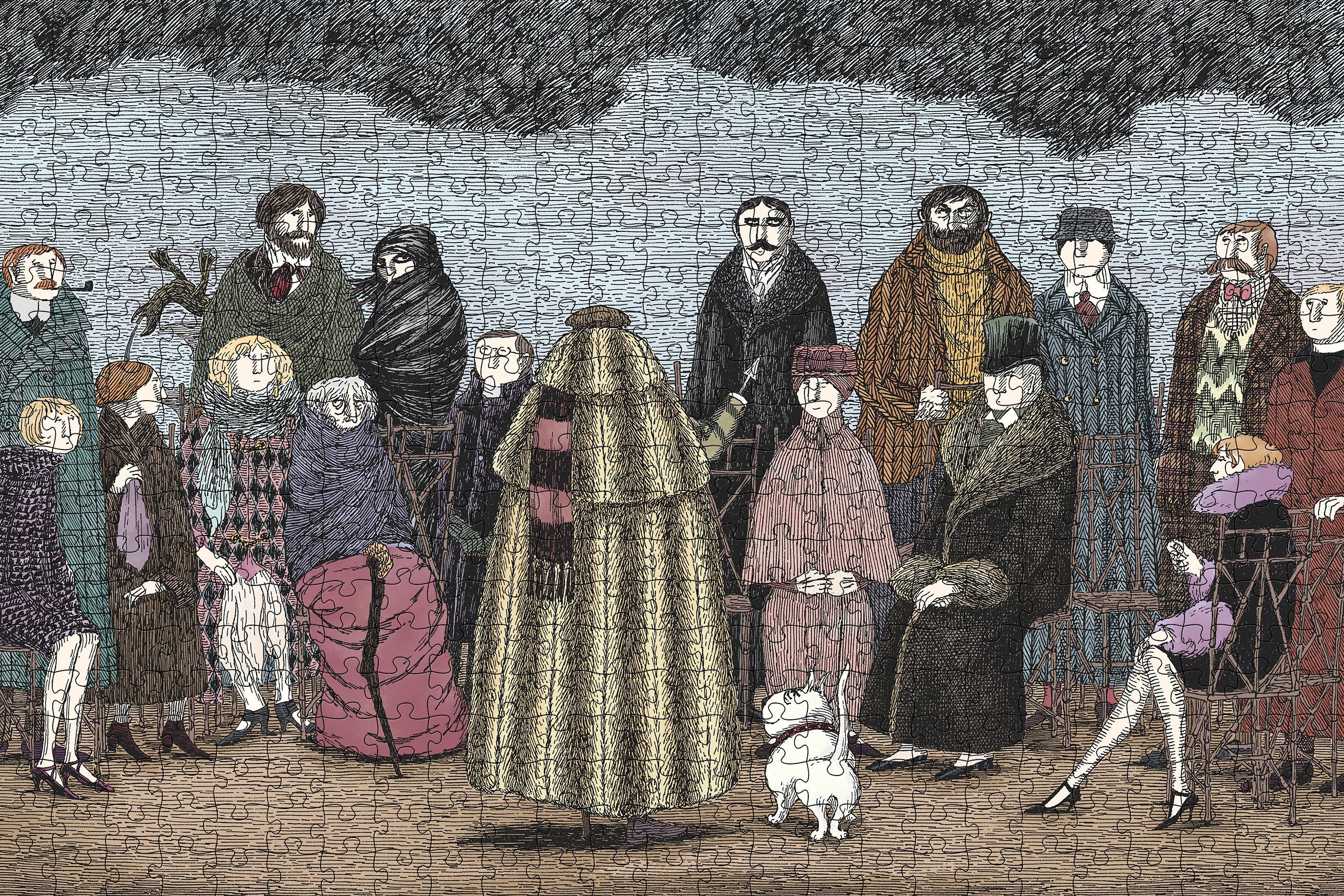The Awdrey-Gore Legacy by Edward Gorey – 500 Piece Jigsaw Puzzle (Pomegranate)
