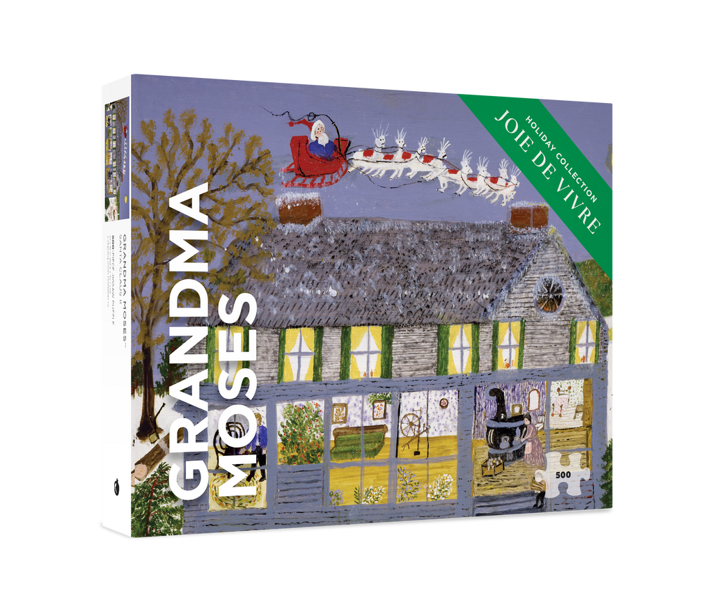 Santa Claus II by Grandma Moses – 500 Piece Jigsaw Puzzle (Pomegranate)