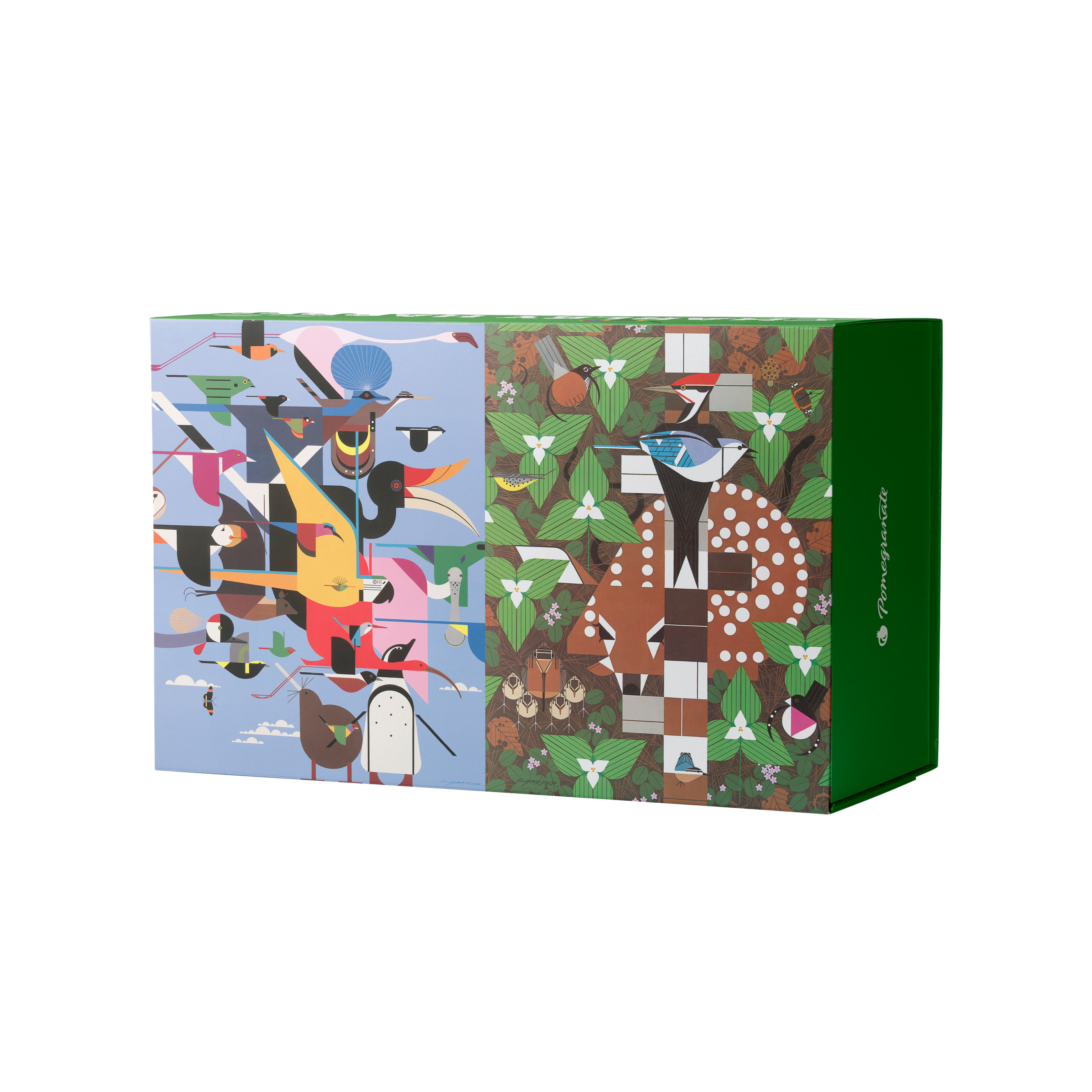 Charley Harper – 120 Piece Double-Sided Jigsaw Puzzle Set (Pomegranate)