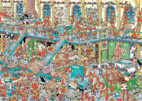 ** Pre-Order ** Santa's Factory by Jan van Haasteren - 1000 Piece Jigsaw Puzzle (Jumbo)