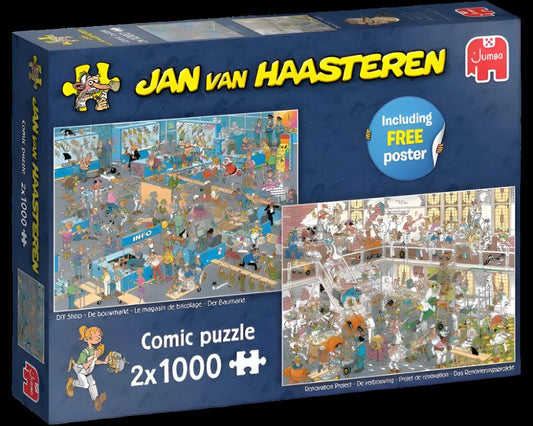 *** Pre-Order *** Jan Van Haasteren - How Not to DIY - 2 x 1000 Piece Jigsaw Puzzle