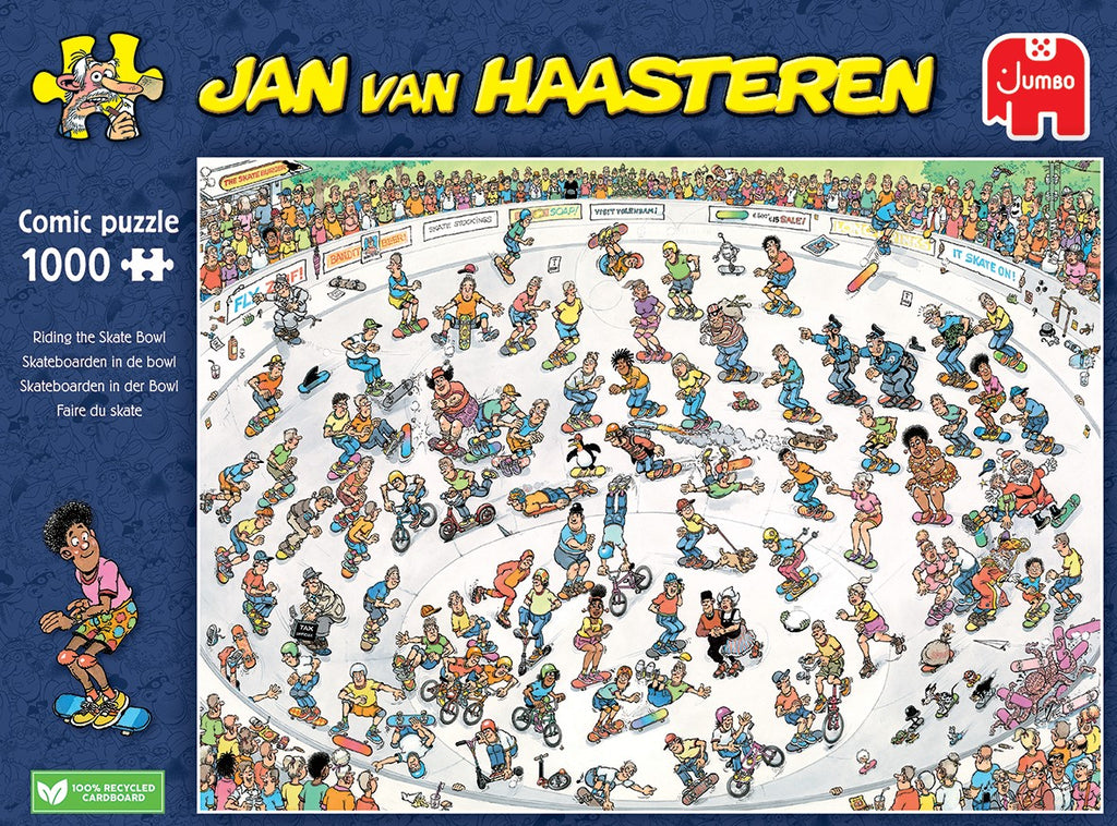Box, straight on: Riding the Skate Bowl by Jan Van Haasteren – 1000 Piece Jigsaw Puzzle (Jan van Haasteren)