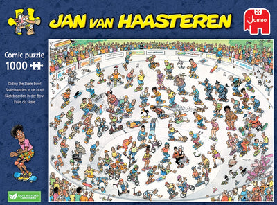 Riding the Skate Bowl by Jan Van Haasteren – 1000 Piece Jigsaw Puzzle (Jan Van Haasteren)