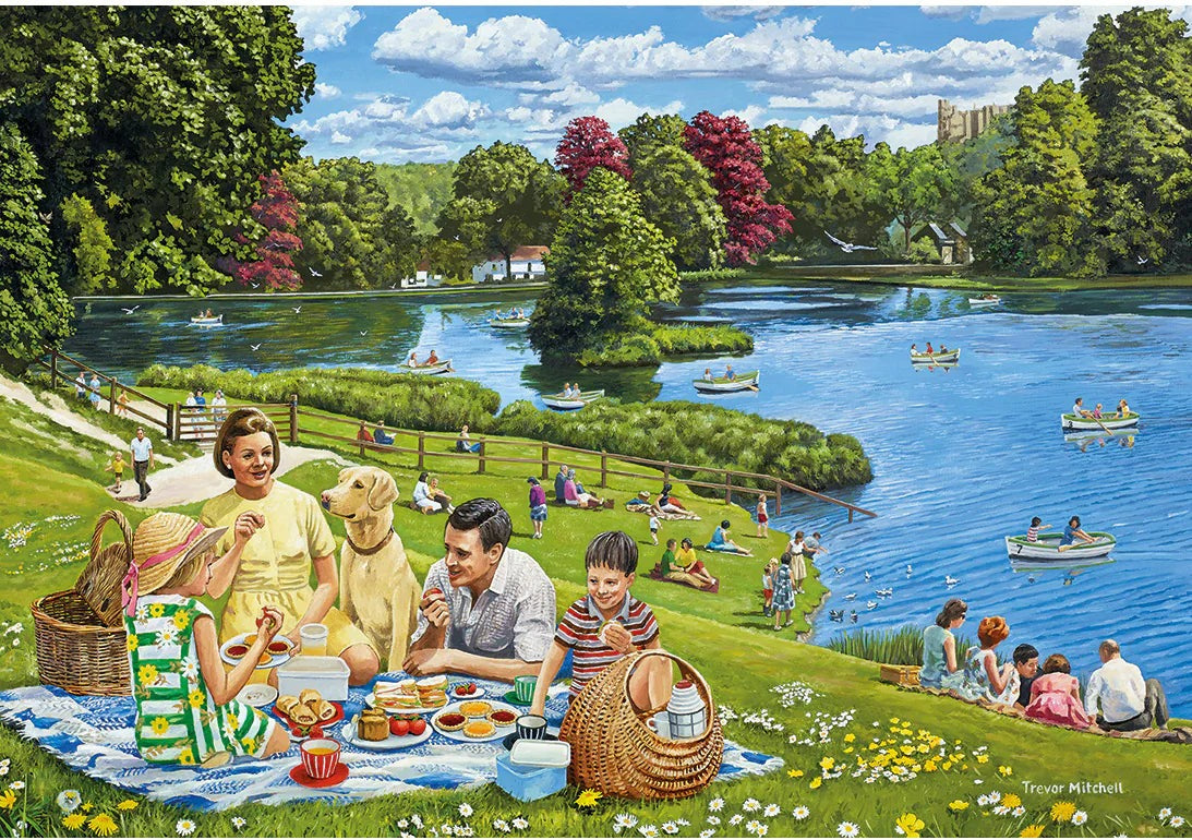 Artwork, puzzle 3 of 4: Day Out With The Family by Trevor Mitchell - 4 x 500 Piece Jigsaw Puzzle (Gibsons)