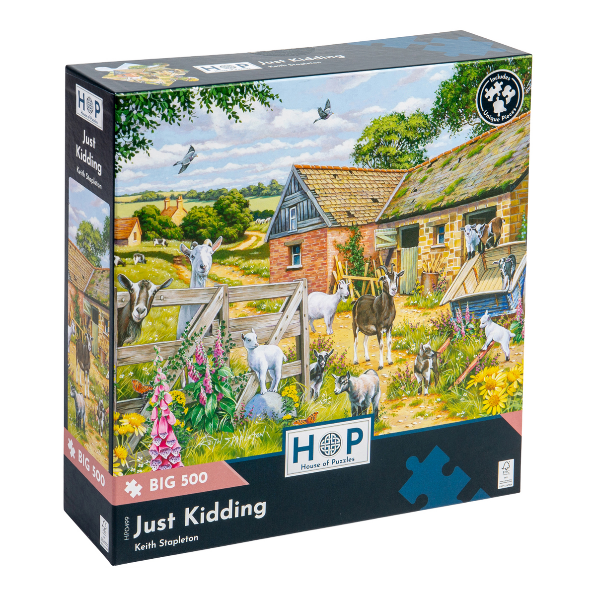 Box, turned right: Just Kidding – 500 XL Piece Jigsaw Puzzle (House of Puzzles)