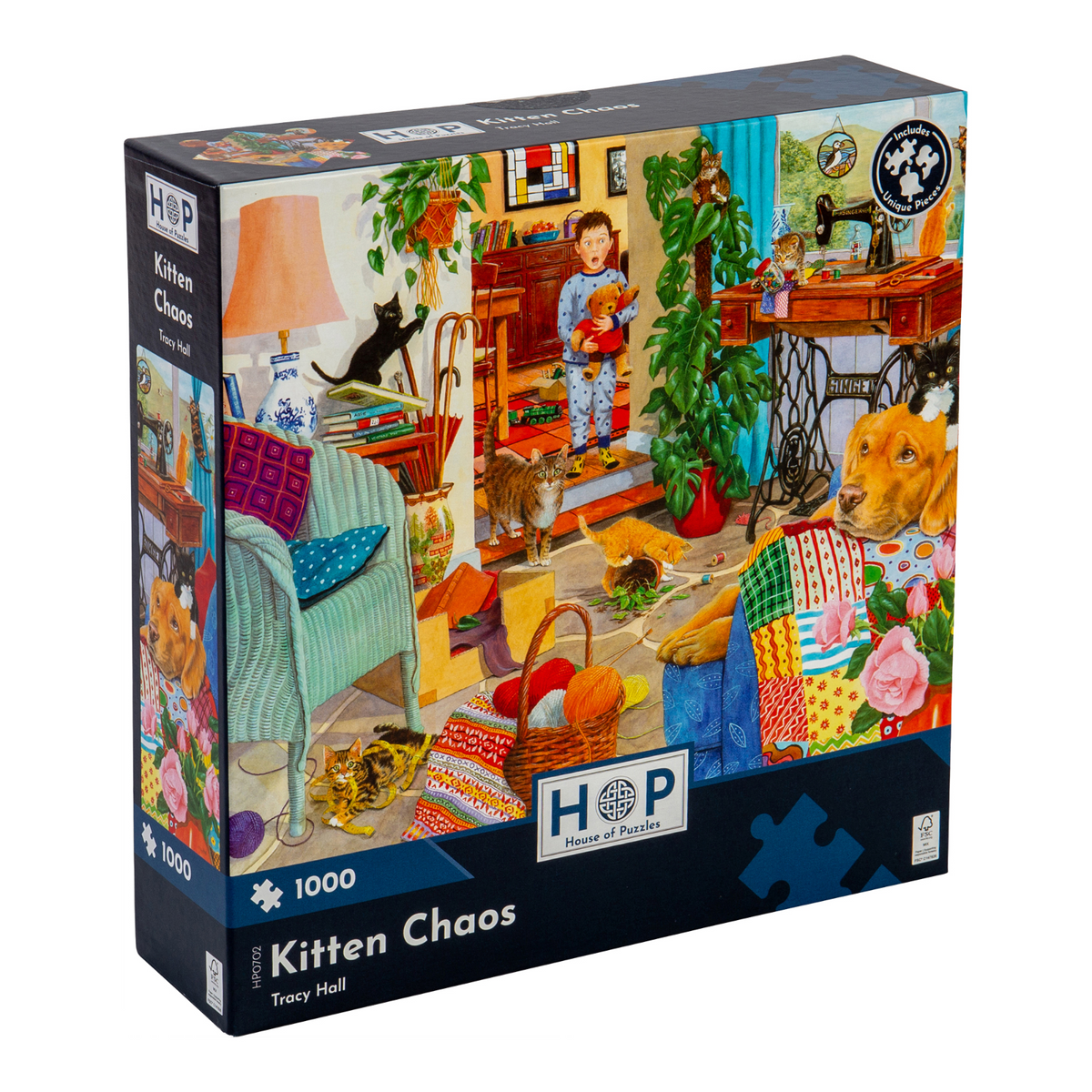 Box, turned right: Kitten Chaos – 1000 Piece Jigsaw Puzzle (House of Puzzles)