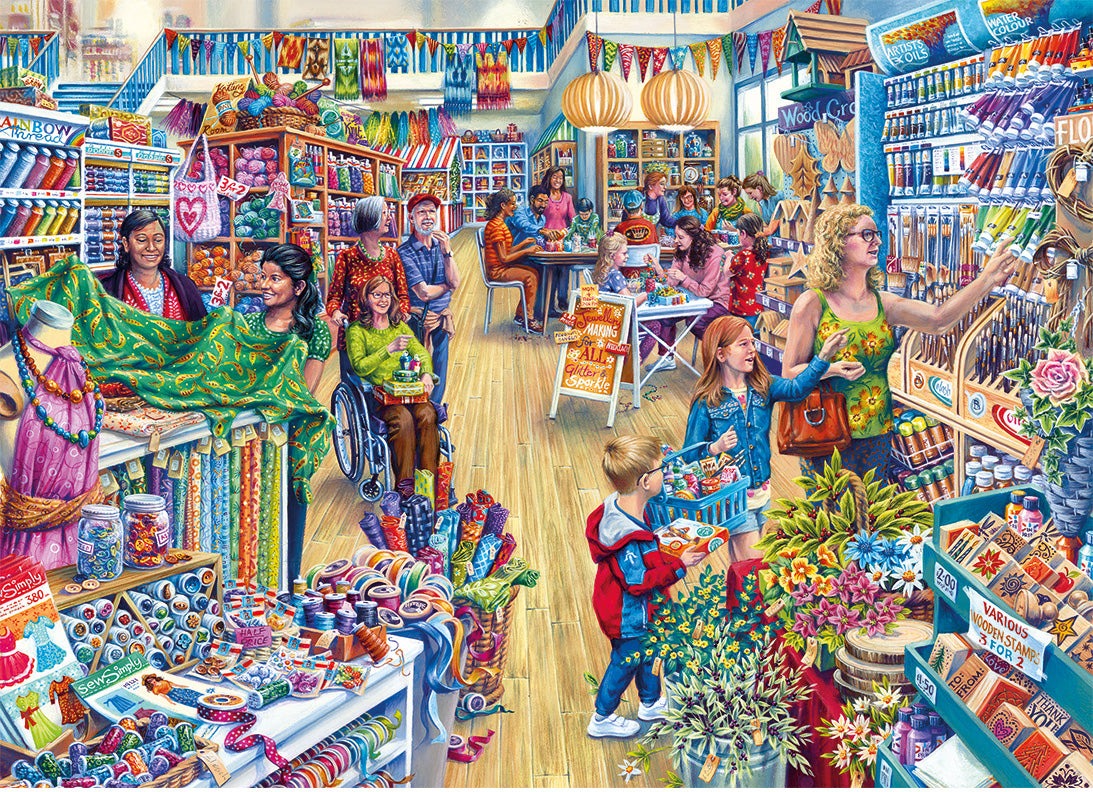 Artwork: Crafter's Paradise – 1000 Piece Jigsaw Puzzle (Gibsons)