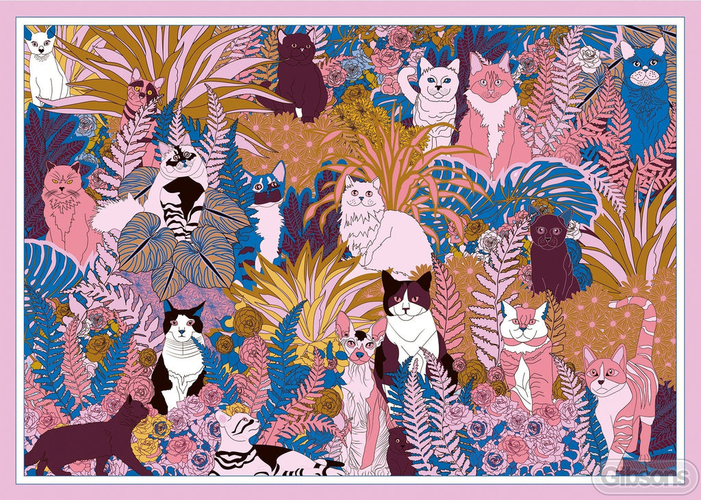 Artwork: Purrfect Plants – 1000 Piece Jigsaw Puzzle (Gibsons)