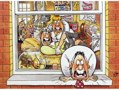Artwork: Wasgij Original 4: Open Wide – 150 Piece Jigsaw Puzzle (Wasgij)