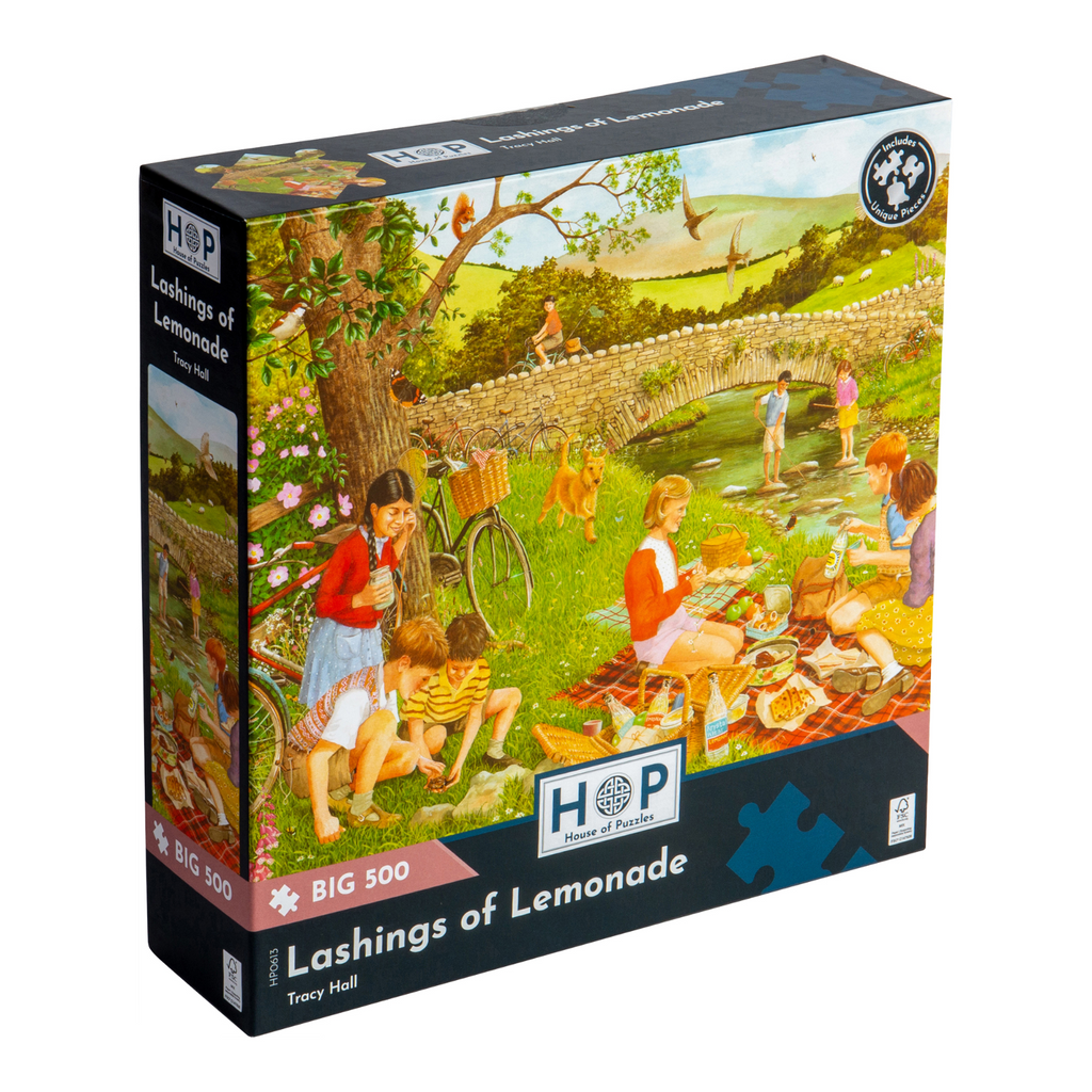 Box, turned right: Lashings of Lemonade – 500 XL Piece Jigsaw Puzzle (House of Puzzles)