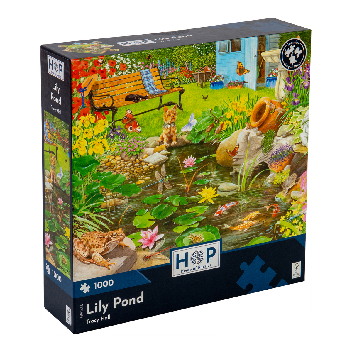 Box, turned left: Lily Pond – 1000 Piece Jigsaw Puzzle (House of Puzzles)