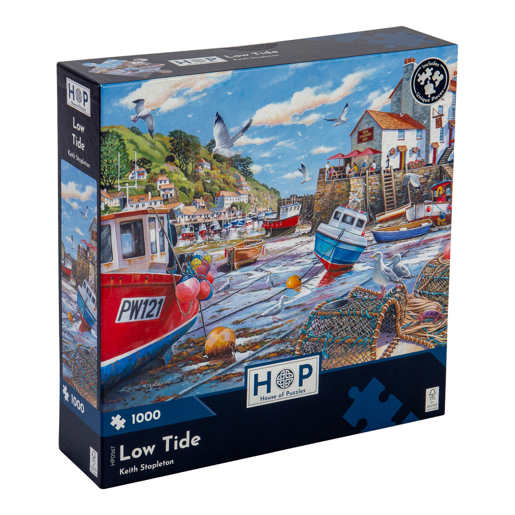 Box, turned right: Low Tide – 1000 Piece Jigsaw Puzzle (House of Puzzles)