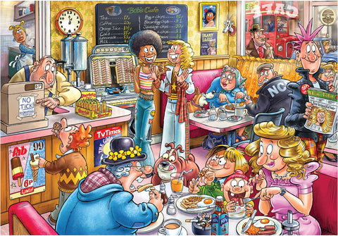 Artwork: Wasgij Destiny 27: Café to Latte – 1000 Piece Jigsaw Puzzle (Wasgij)