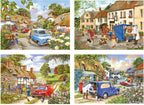 Artwork: Village Life - 4 x 500 Piece Jigsaw Puzzle (House of Puzzles)