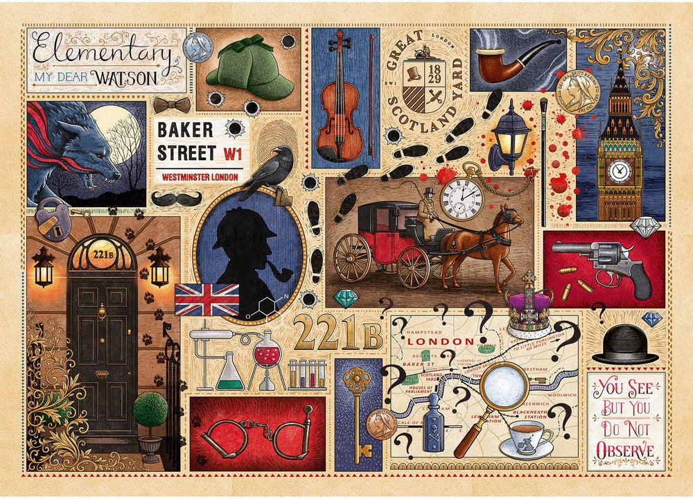 Artwork: Book Club by Sherlock Holmes – 1000 Piece Jigsaw Puzzle (Gibsons)