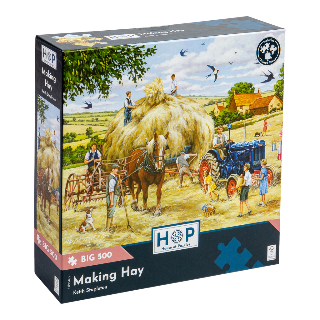 Box, turned right: Making Hay – 500 Piece Jigsaw Puzzle (House of Puzzles)