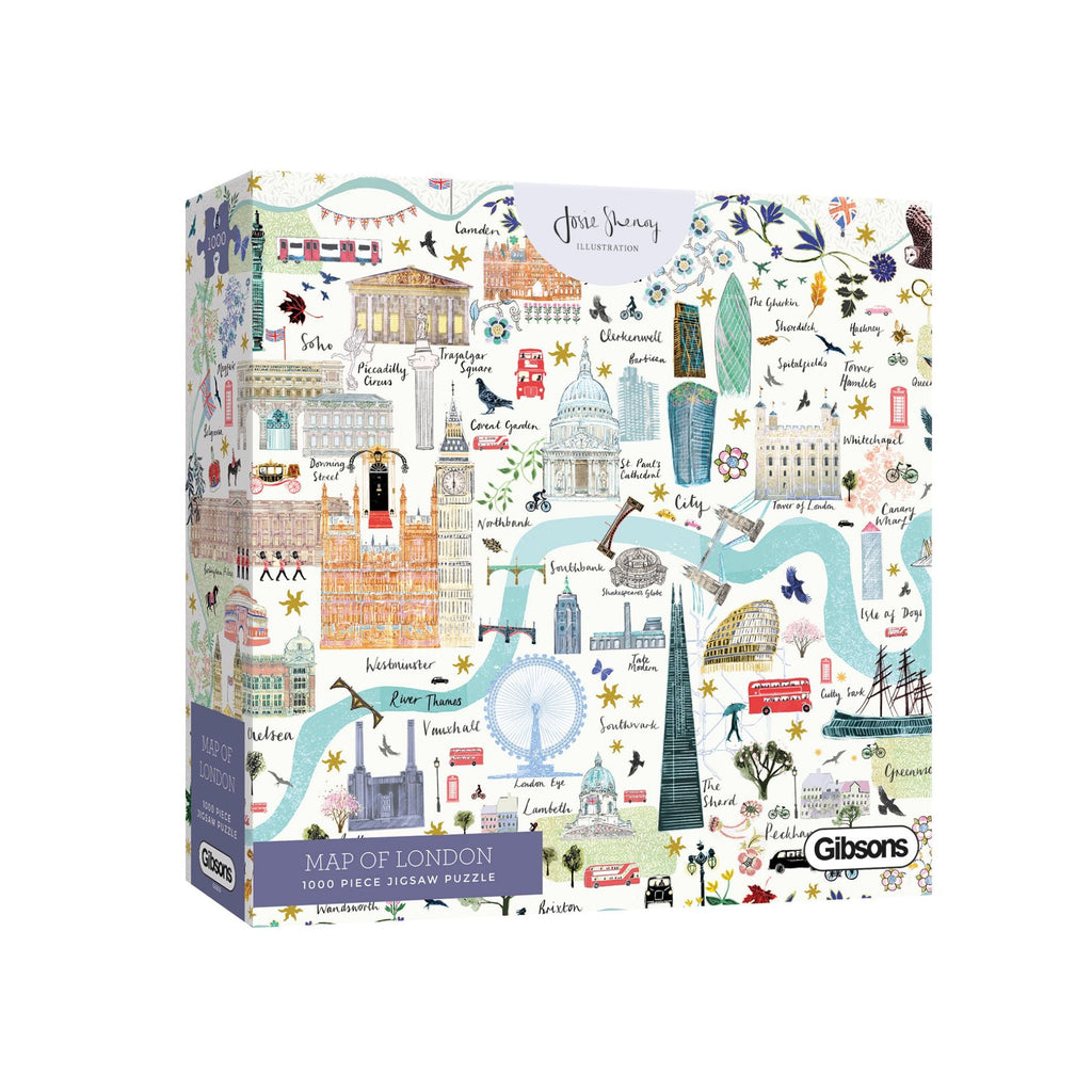 Box, turned right: Map of London – 1000 Piece Jigsaw Puzzle (Gibsons)