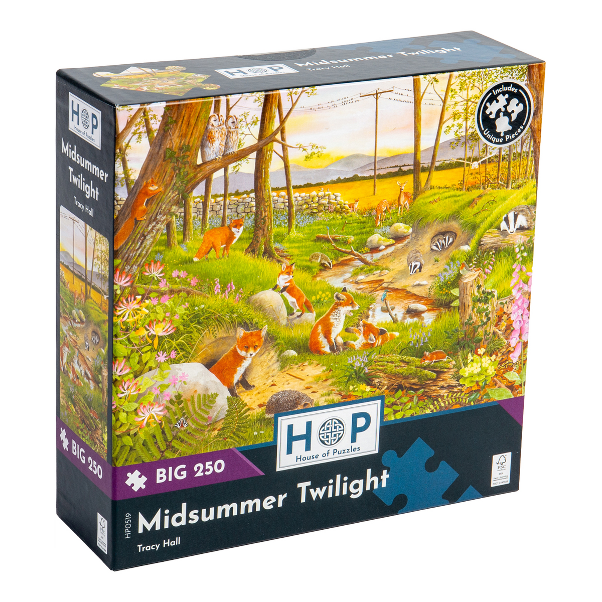 Box, turned left: Midsummer Twilight – 250 Piece Jigsaw Puzzle (House of Puzzles)