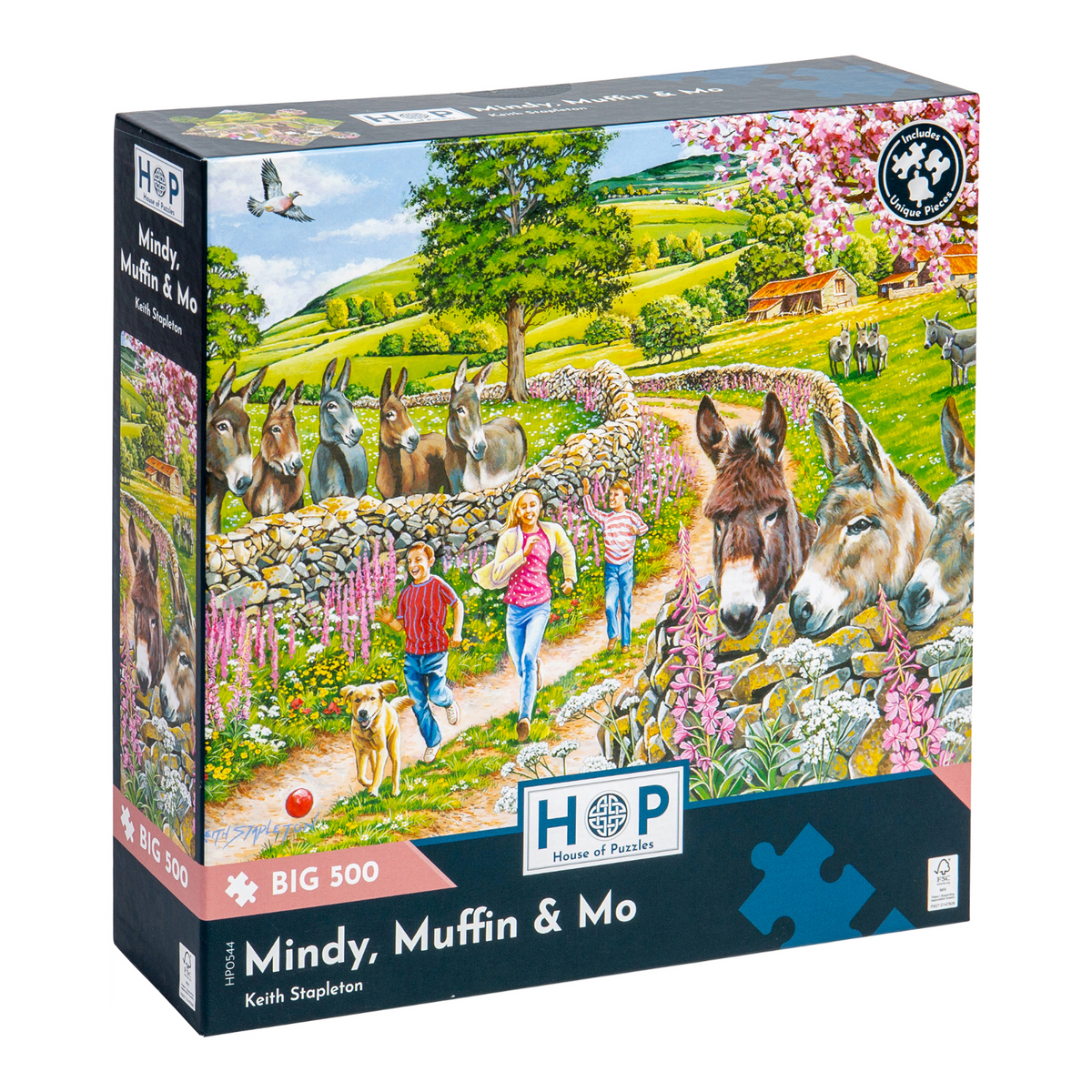 Box, turned left: Mindy, Muffin & Mo – 500 XL Piece Jigsaw Puzzle (House of Puzzles)