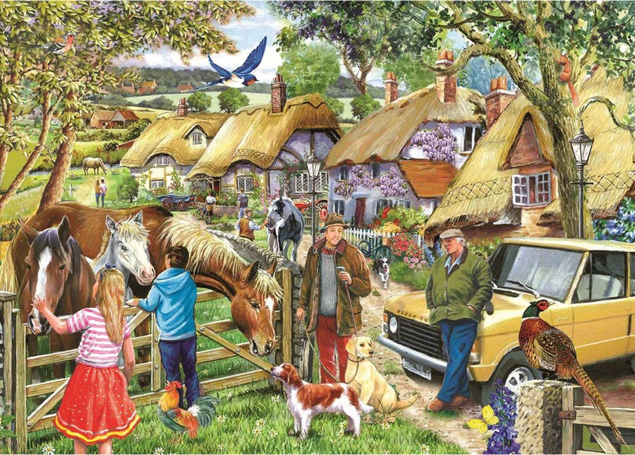 Artwork: Horses & Hounds – 500 XL Piece Jigsaw Puzzle (House of Puzzles)