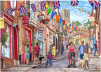 Artwork: Steep Hill, Lincoln by Steve Crisp - 1000 Piece Jigsaw Puzzle (House of Puzzles)