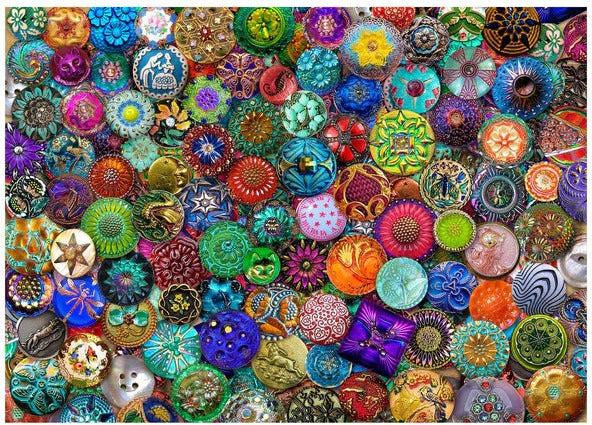 Artwork: Glass Buttons by Aimee Stewart - 1000 Piece Jigsaw Puzzle (House of Puzzles)