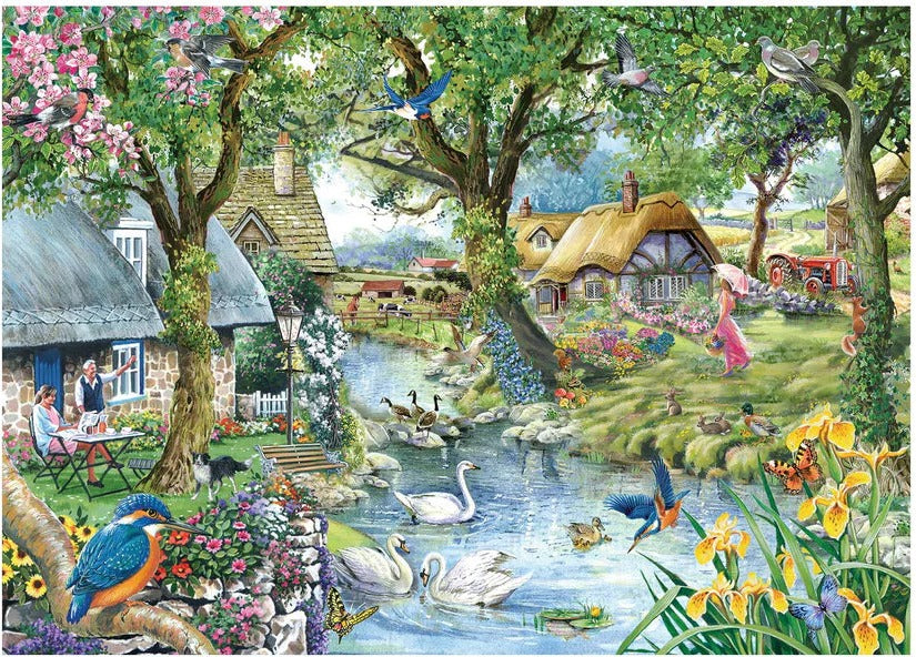 Artwork: Kingfisher Cottage by Robert Barry - 1000 Piece Jigsaw Puzzle (House of Puzzles)