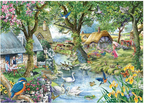 Artwork: Kingfisher Cottage by Robert Barry - 1000 Piece Jigsaw Puzzle (House of Puzzles)
