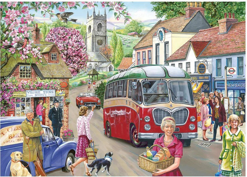 Artwork: Here Comes the Bus by Robert Barry - 500 Piece Jigsaw Puzzle (House of Puzzles)