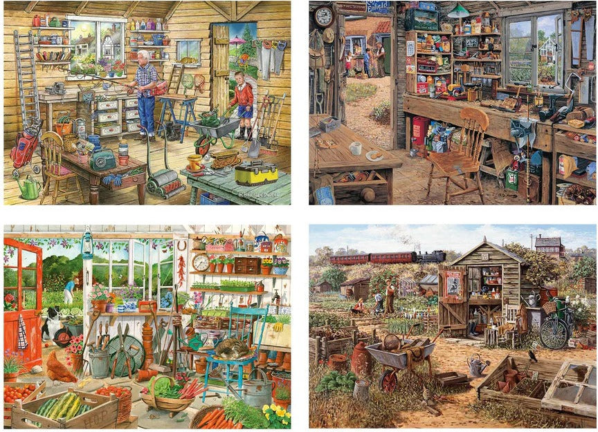 Artwork: Time to Potter by Robert Holness - 4 x 500 Piece Jigsaw Puzzle (House of Puzzles)