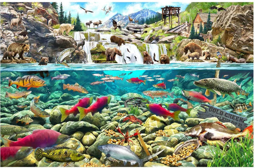 Artwork: Gold Creek by Richard Macneil - 1000 Piece Jigsaw Puzzle (House of Puzzles)