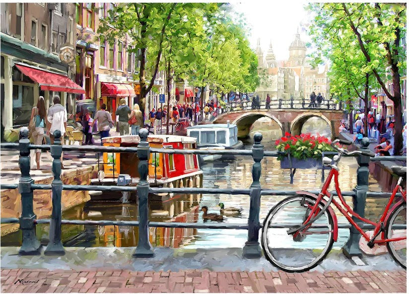 Artwork: Spring in Amsterdam by Richard Macneil - 1000 Piece Jigsaw Puzzle (House of Puzzles)