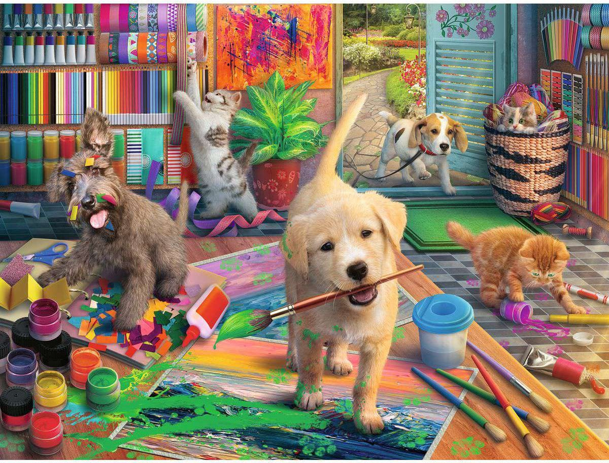 Artwork: Cute Crafters – 750 Piece Jigsaw Puzzle (Ravensburger)