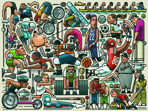 Artwork: Athletic Fit – 750 Piece Jigsaw Puzzle (Ravensburger)
