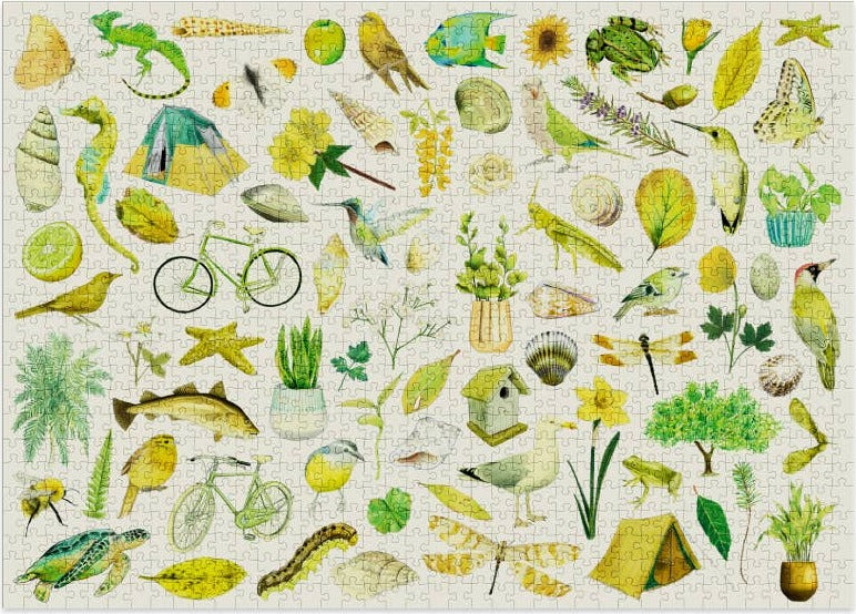 Artwork: Green – 1000 Piece Jigsaw Puzzle (Cloudberries)