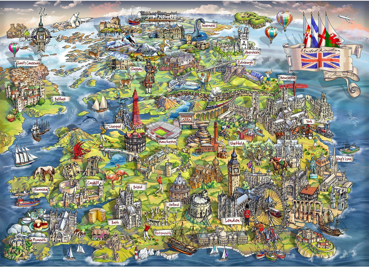 Artwork: Beautiful Britain – 500 Piece Jigsaw Puzzle (Gibsons)