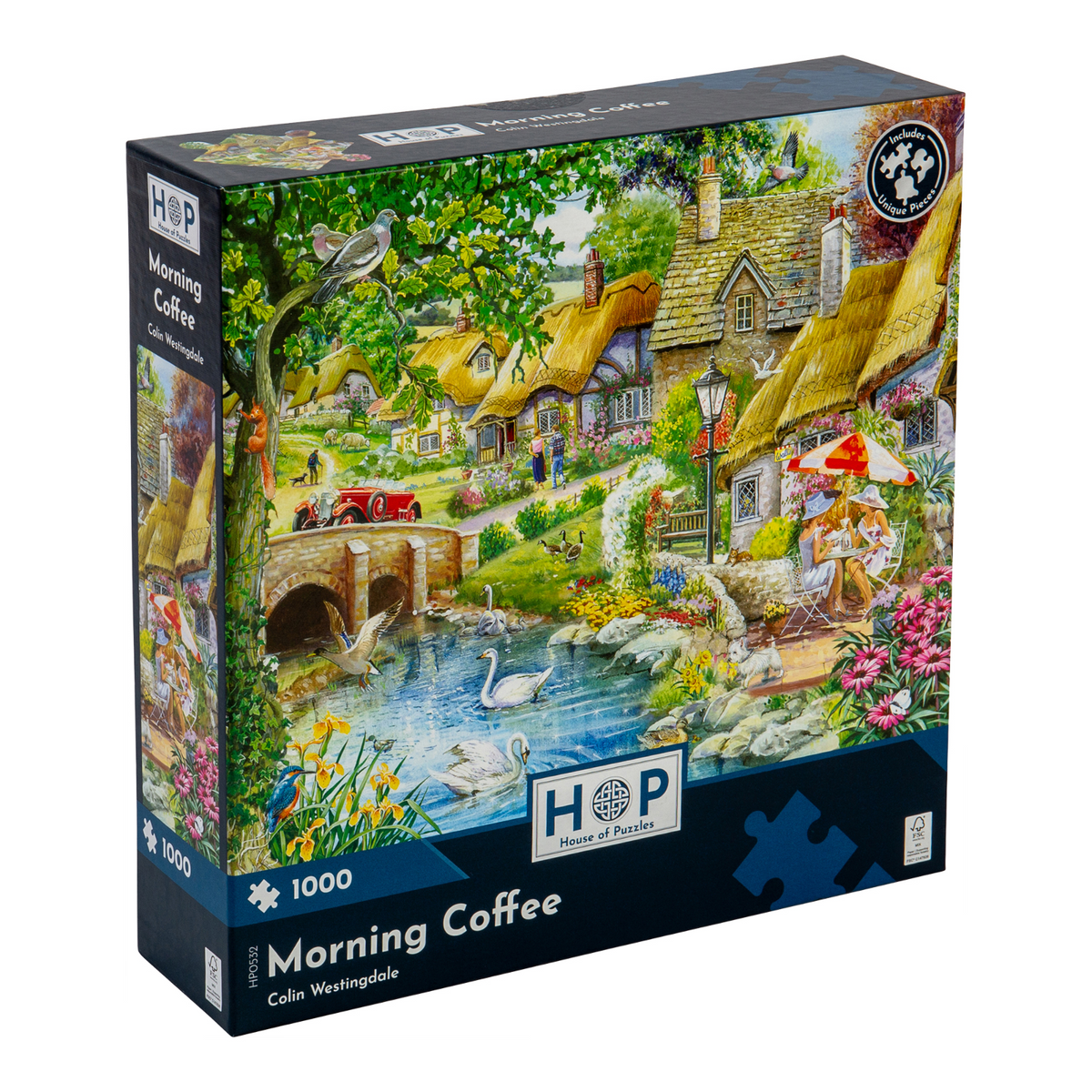 Box, turned right: Morning Coffee – 1000 Piece Jigsaw Puzzle (House of Puzzles)