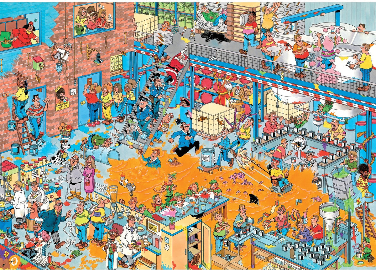Artwork, puzzle 2 of 2: Suds Everywhere & A Splash of Colour by Jan van Haasteren - 2 x 1000 Piece Jigsaw Puzzles (Jan van Haasteren)