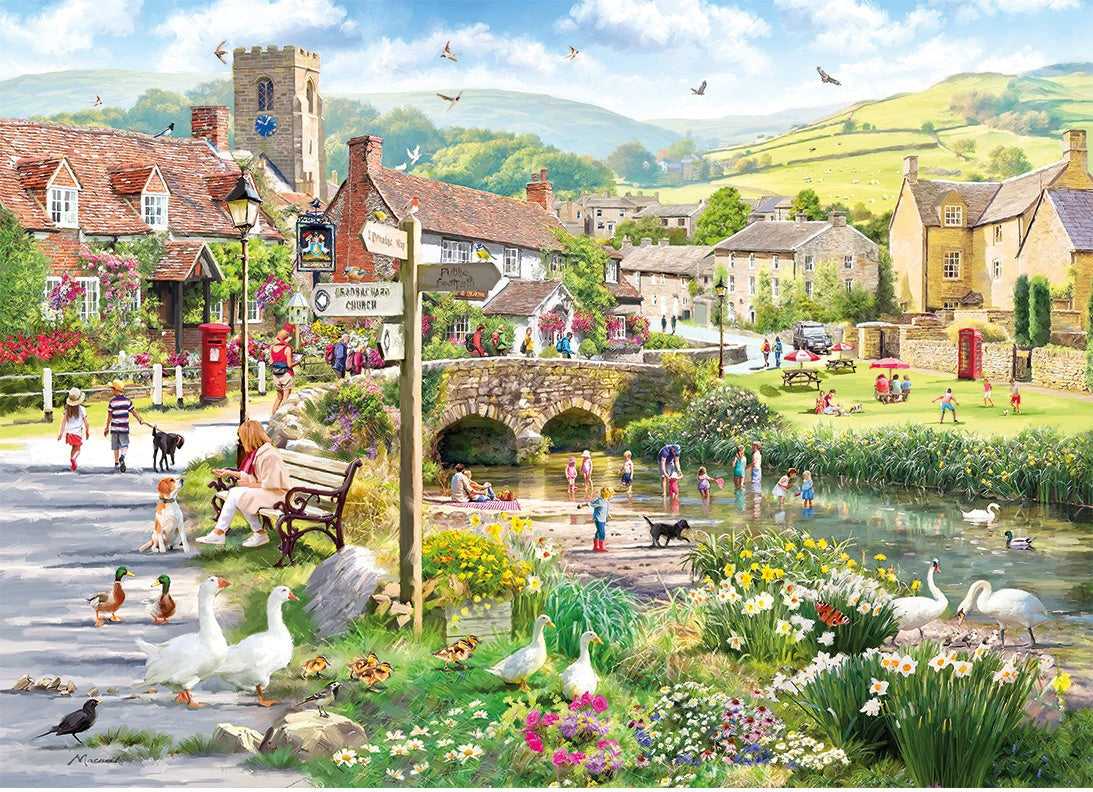 Artwork: Puddle Ducks & Paddling – 1000 Piece Jigsaw Puzzle (Gibsons)
