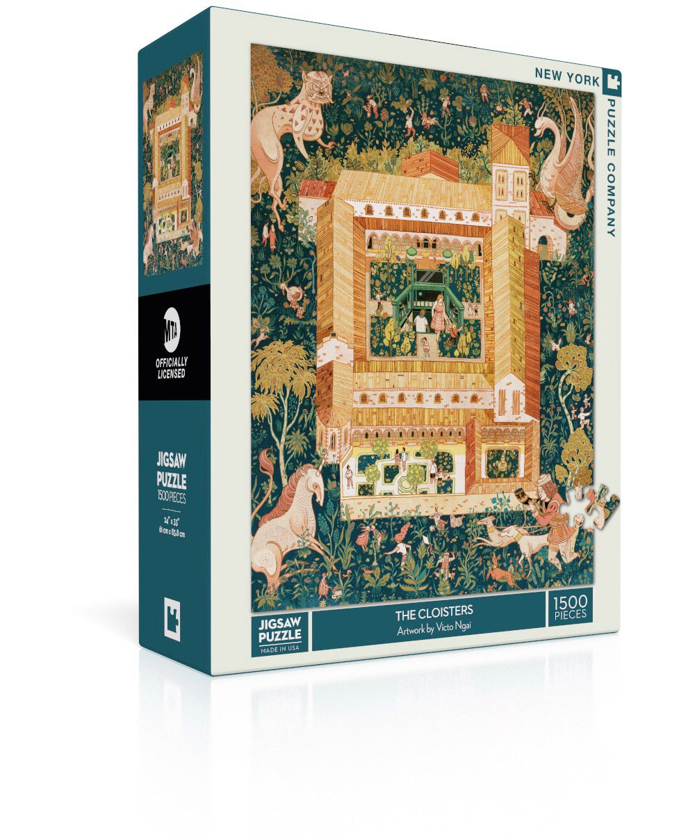 Box, turned right: The Cloisters - 1500 Piece Jigsaw Puzzle (New York Puzzle Company)