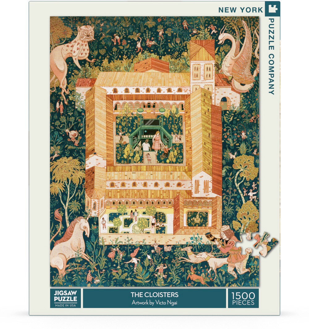 Box, straight on: The Cloisters - 1500 Piece Jigsaw Puzzle (New York Puzzle Company)