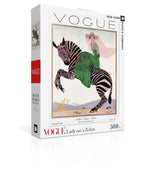 Box, turned right: Lady on a Zebra – 1000 Piece Jigsaw Puzzle (New York Puzzle Company)