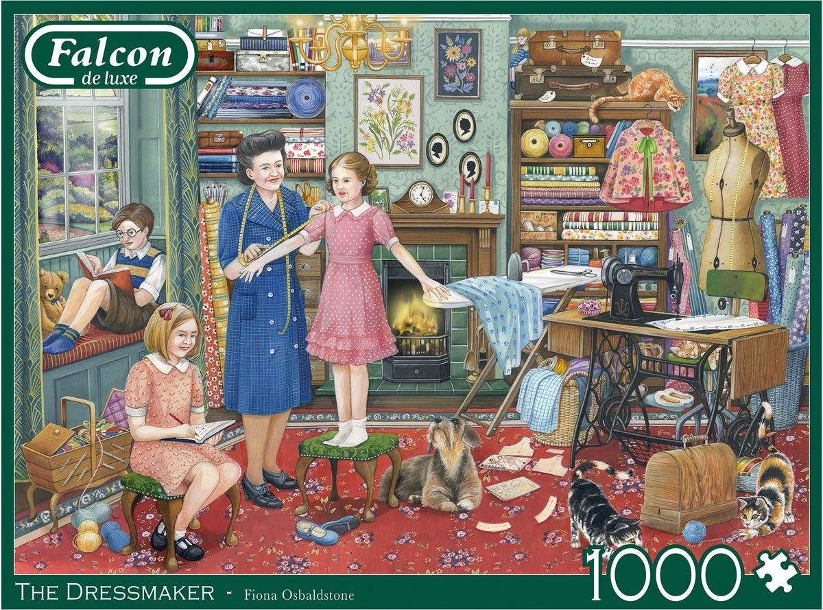 Artwork: The Dressmaker – 1000 Piece Jigsaw Puzzle (Falcon de luxe)