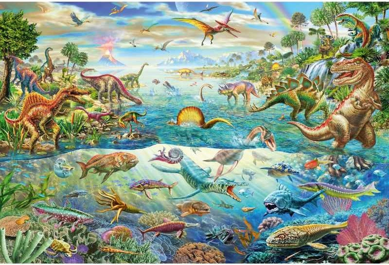 Artwork: Discover the Dinosaurs – 200 Piece Jigsaw Puzzle (Schmidt)