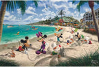 Artwork: Disney Mickey & Minnie in Florida by Thomas Kinkade – 200 Piece Jigsaw Puzzle (Schmidt)