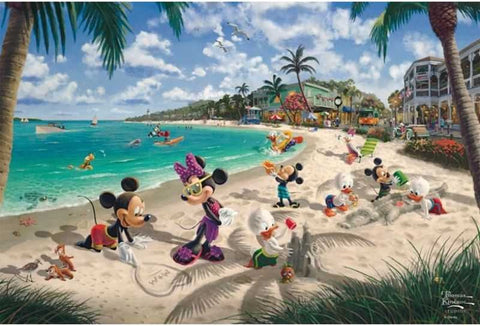 Artwork: Disney Mickey & Minnie in Florida by Thomas Kinkade – 200 Piece Jigsaw Puzzle (Schmidt)