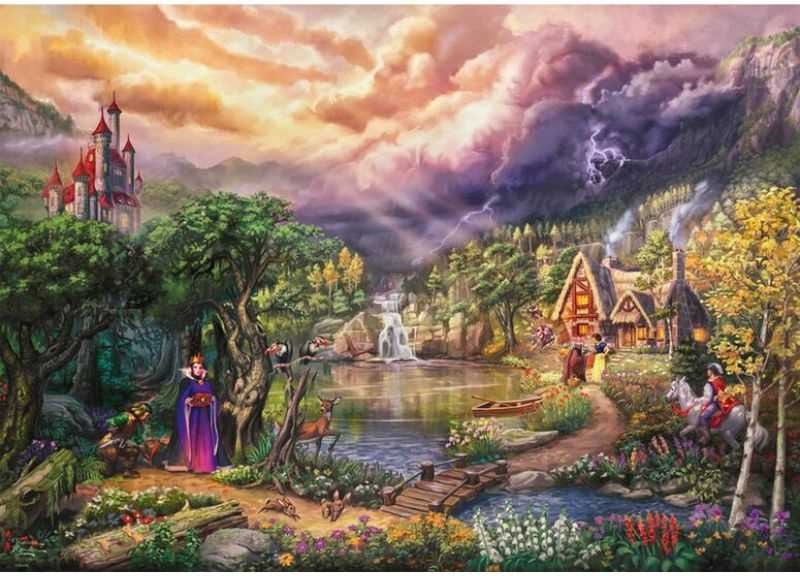 Artwork: Disney Snow White and the Queen by Thomas Kinkade – 1000 Piece Jigsaw Puzzle (Schmidt)