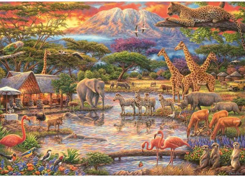 Artwork: Paradise under Mount Kilimanjaro – 500 Piece Jigsaw Puzzle (Schmidt)