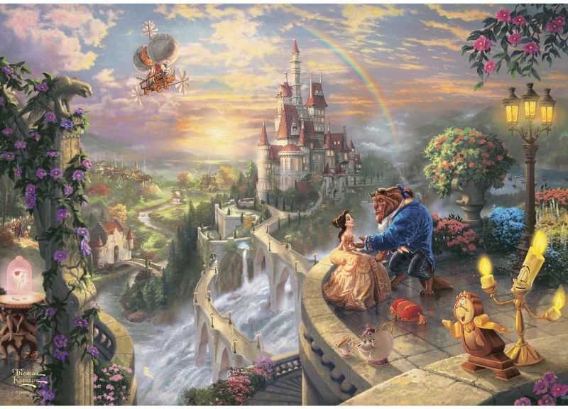 Artwork: Disney Beauty and the Beast by Thomas Kinkade – 500 Piece Jigsaw Puzzle (Schmidt)