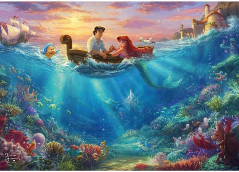 Artwork: Disney The Little Mermaid by Thomas Kinkade – 500 Piece Jigsaw Puzzle (Schmidt)